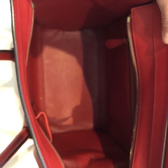 Red Python & Leather Celine Mini Luggage - Picture 5 of 8
